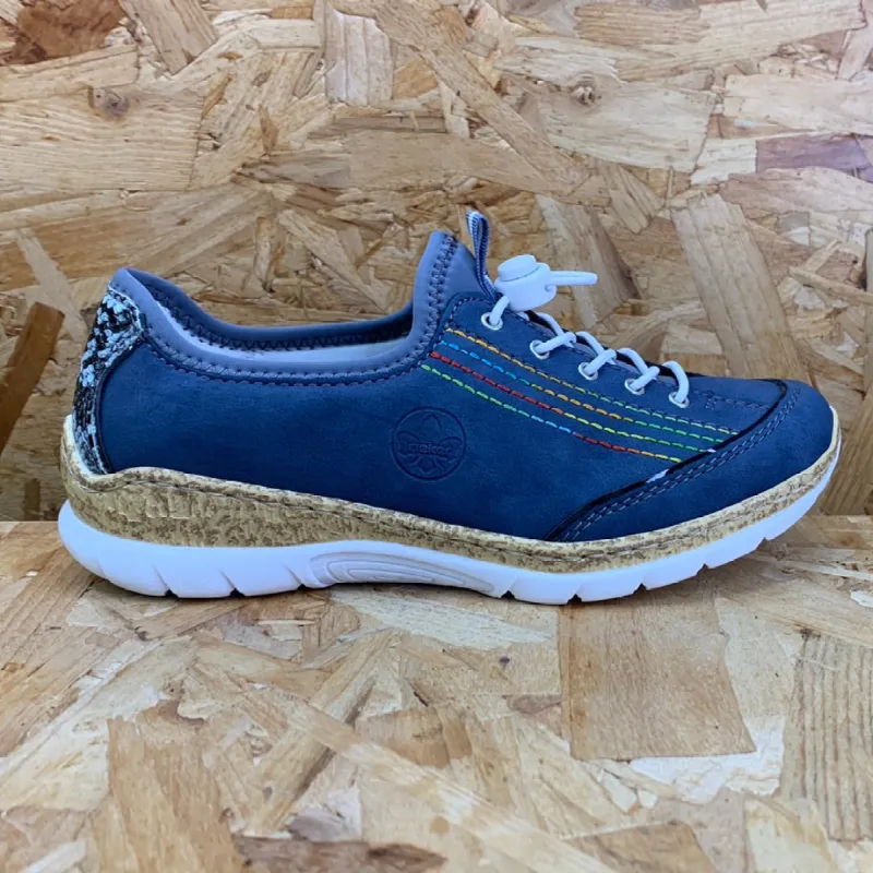 Rieker Womens Fashion Trainers - Blue sold by The Foot Factory