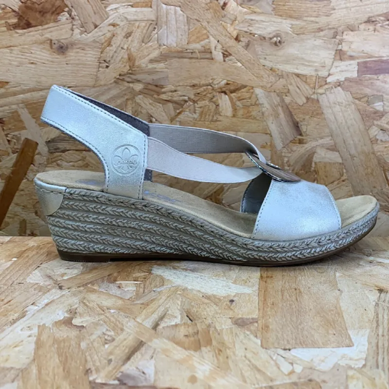 Rieker Womens Fashion Sandal - Beige sold by The Foot Factory