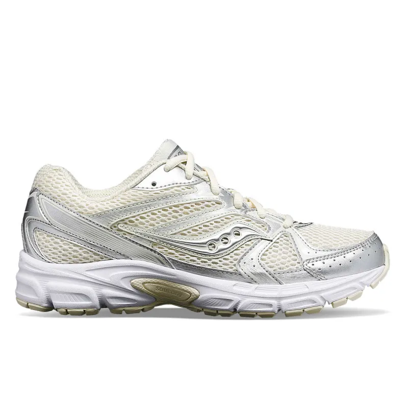 Saucony Womens Grid Ride Millennium Trainers - Cream / Silver sold by The Foot Factory