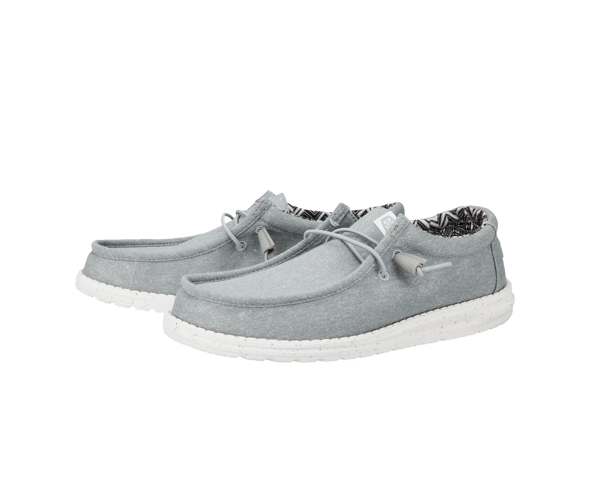 Hey Dude Mens Wally Canvas Moccasin - Light Grey sold by The Foot Factory product image thumbnail 2