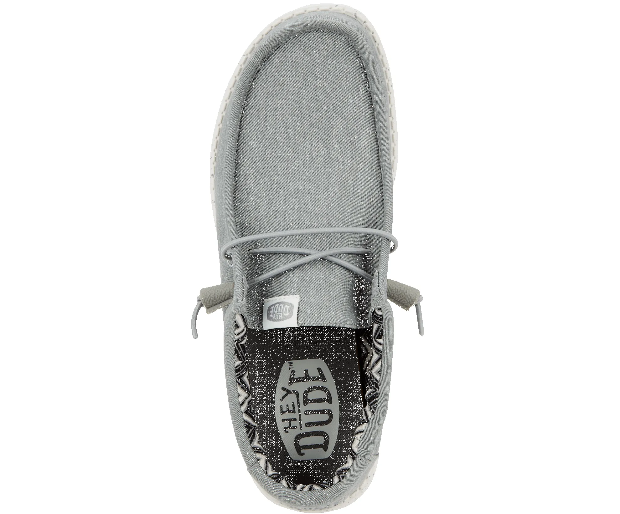 Hey Dude Mens Wally Canvas Moccasin - Light Grey sold by The Foot Factory product image thumbnail 3