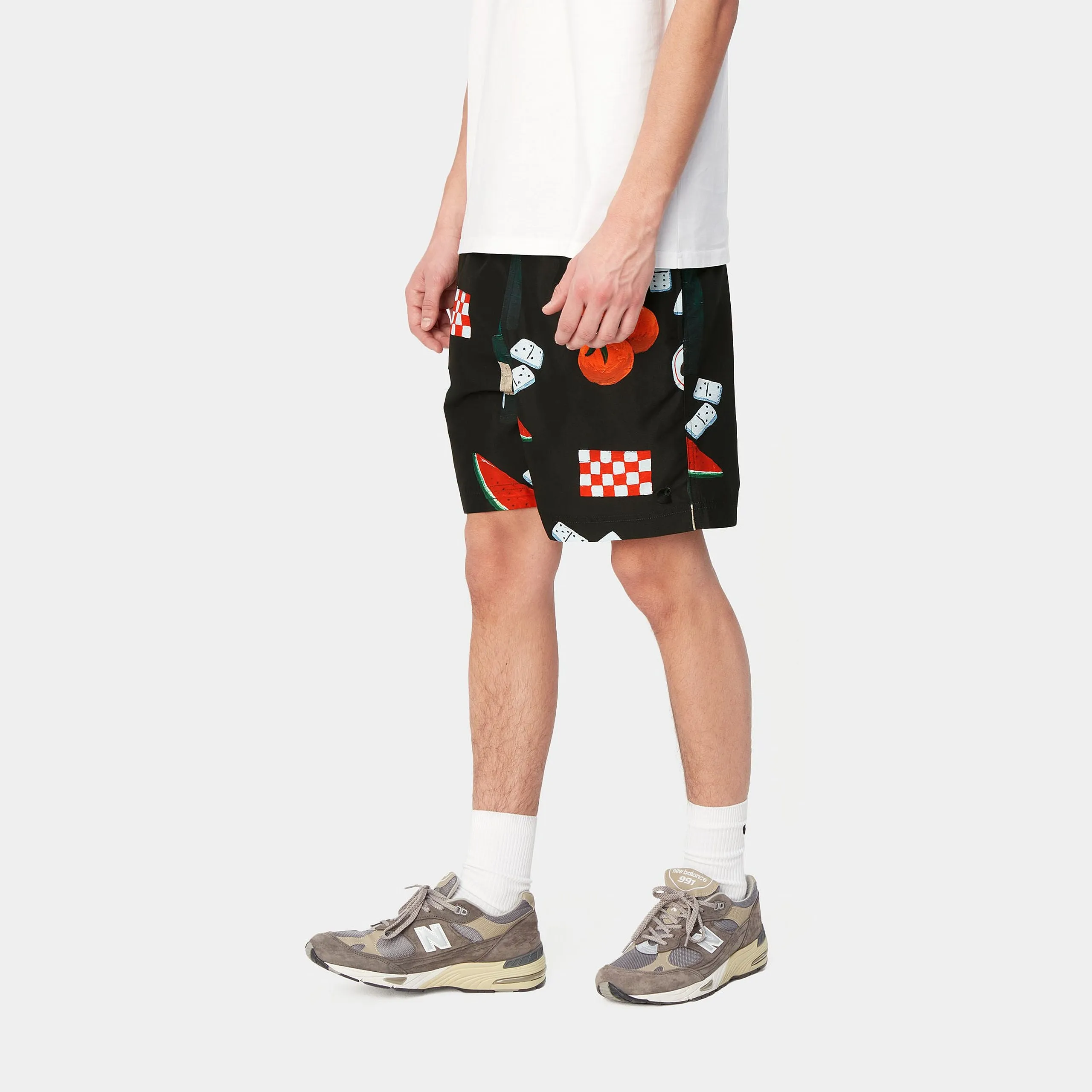 Carhartt WIP Mens Slater Isis Maria Dinner Print Swim Shorts - Black sold by The Foot Factory product image thumbnail 5