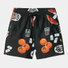 Carhartt WIP Mens Slater Isis Maria Dinner Print Swim Shorts - Black sold by The Foot Factory