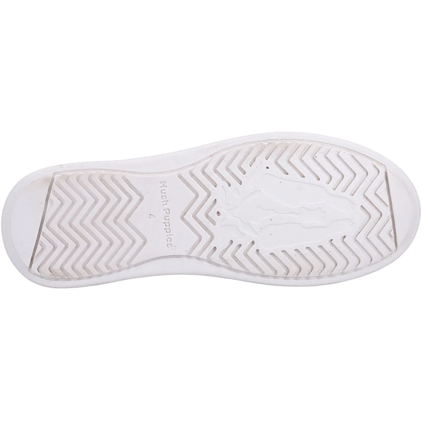 Hush Puppies Womens Camille Leather Trainers - Silver sold by The Foot Factory product image thumbnail 4