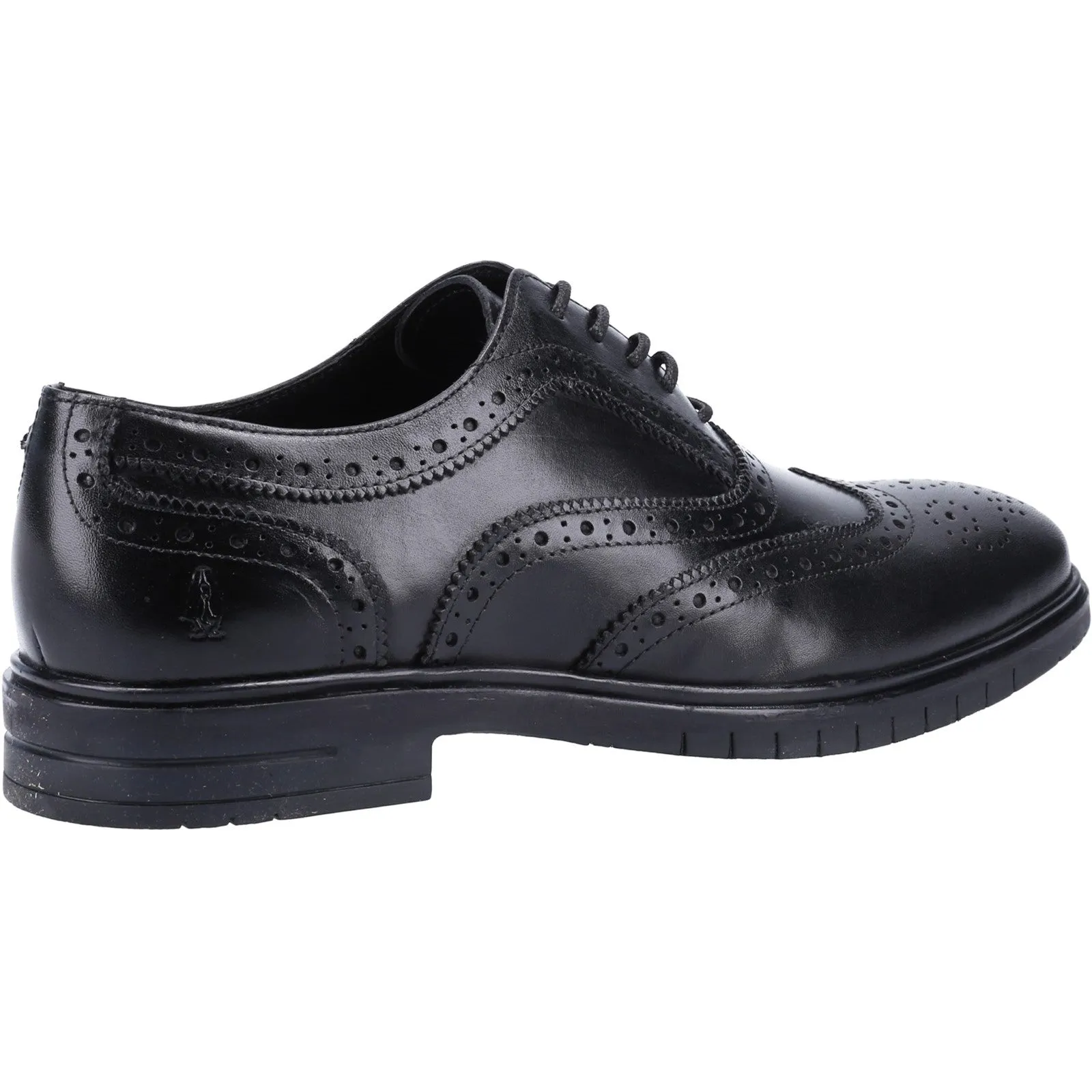 Hush Puppies Mens Santiago Leather Brogue Shoes - Black sold by The Foot Factory product image thumbnail 3