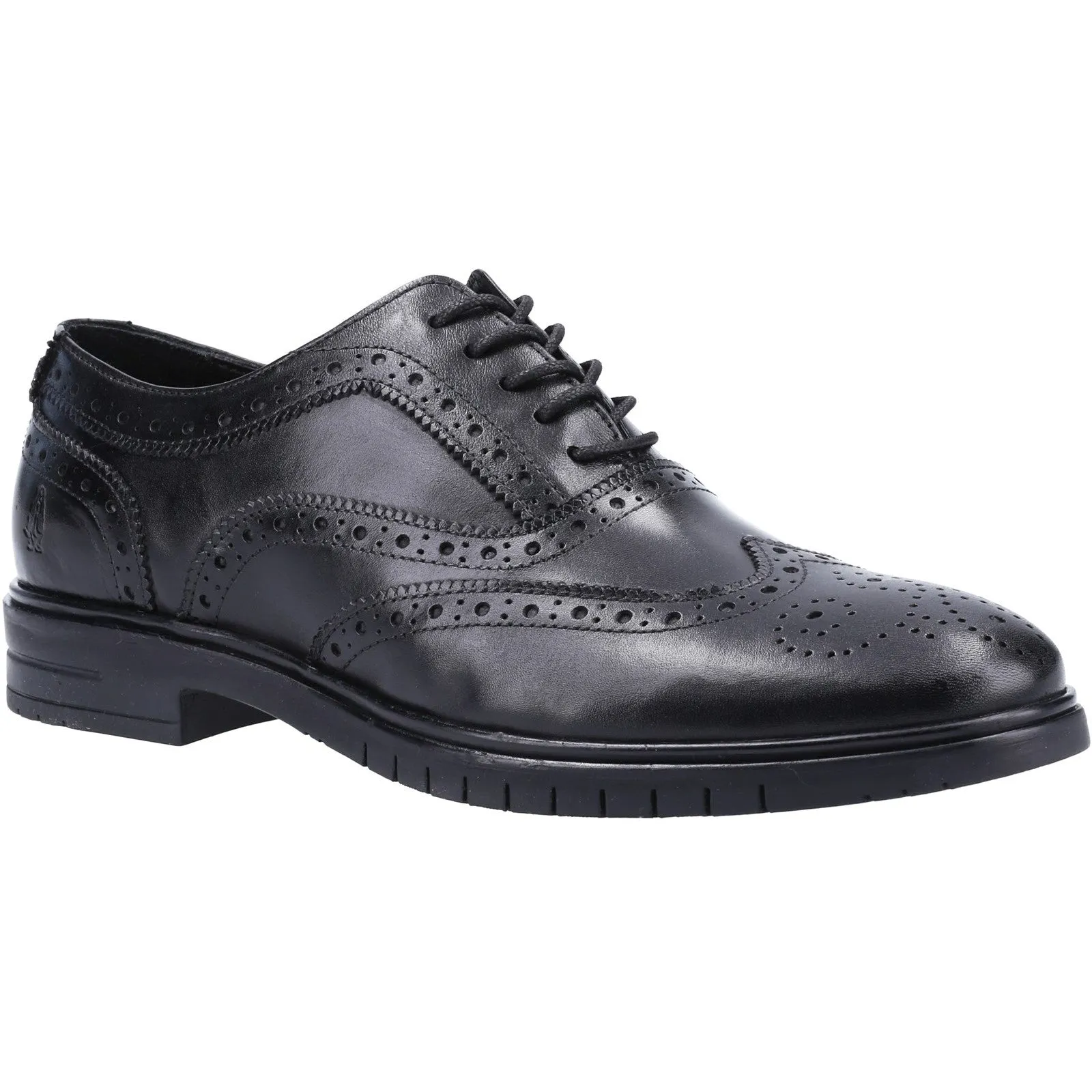 Hush Puppies Mens Santiago Leather Brogue Shoes - Black sold by The Foot Factory product image thumbnail 2