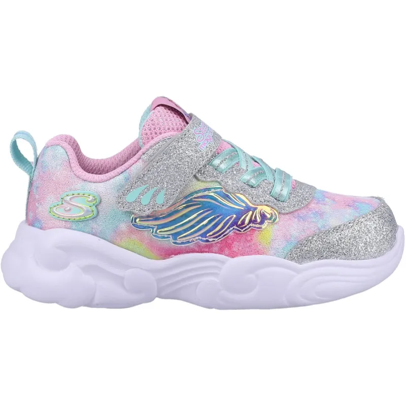Skechers Infant Girls Unicorn Storm Sports Trainers - Silver sold by The Foot Factory