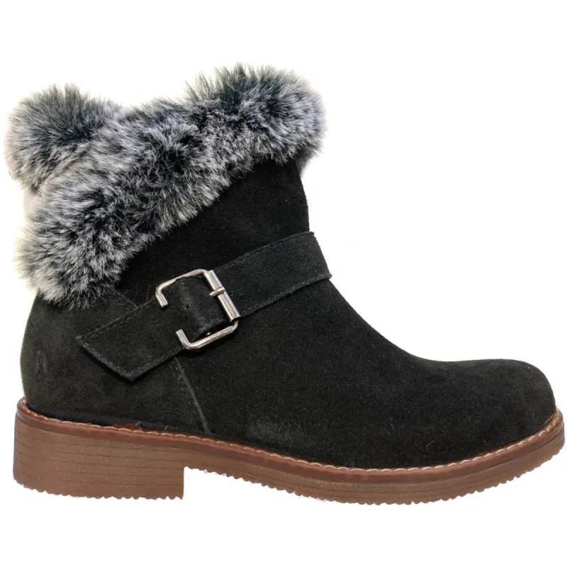 Hush Puppies Womens Hannah Suede Boot - Black sold by The Foot Factory