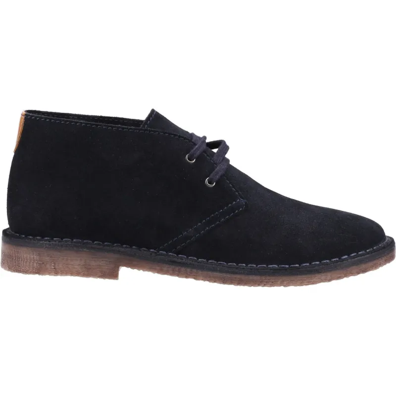 Hush Puppies Mens Samuel Suede Chukka Boots - Navy sold by The Foot Factory
