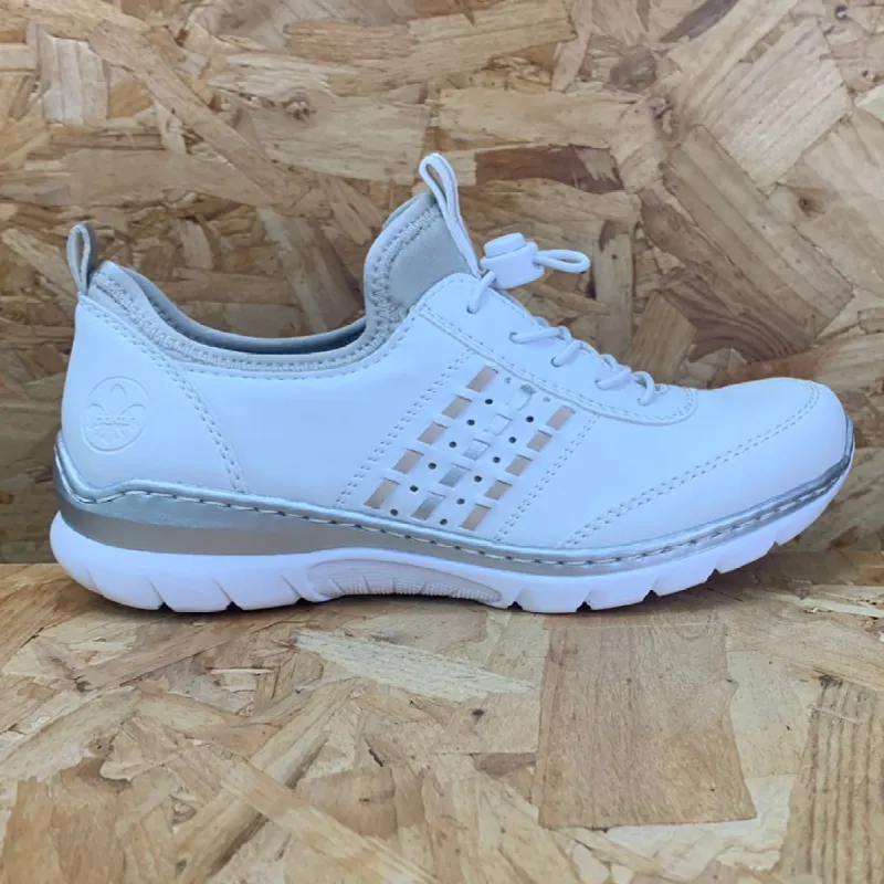 Rieker Womens Fashion Trainers - White sold by The Foot Factory