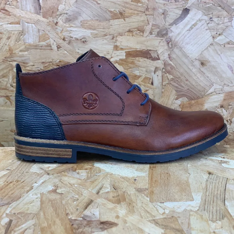 Rieker Mens Leather Chukka Boot - Brown sold by The Foot Factory