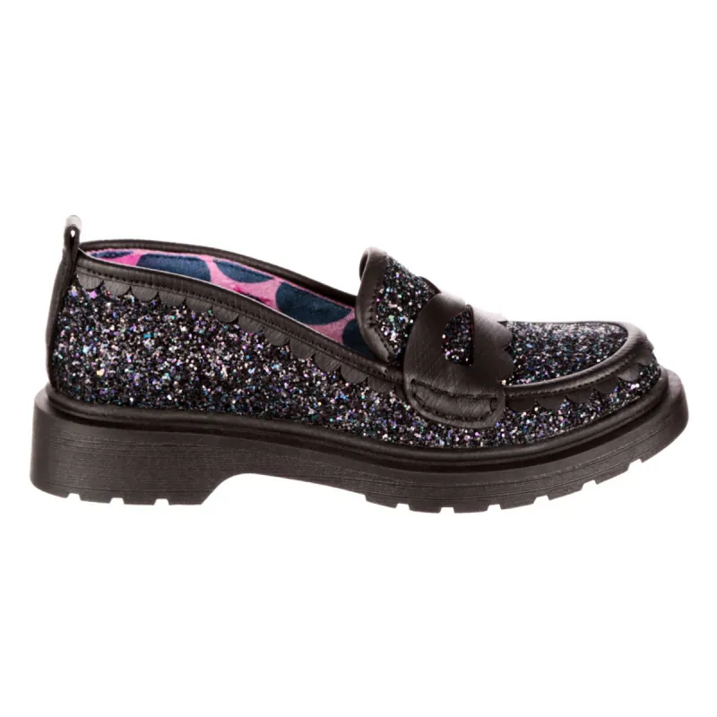 Irregular Choice Womens Old Dawg Loafer - Black sold by The Foot Factory