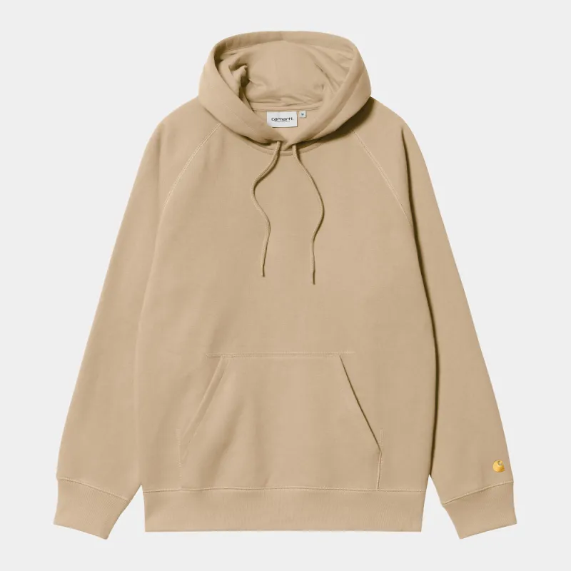 Carhartt WIP Mens Chase Sweat Hoodie - Sable sold by The Foot Factory