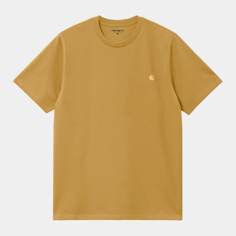 Carhartt WIP Mens Chase Short Sleeve T-Shirt - Sunray sold by The Foot Factory