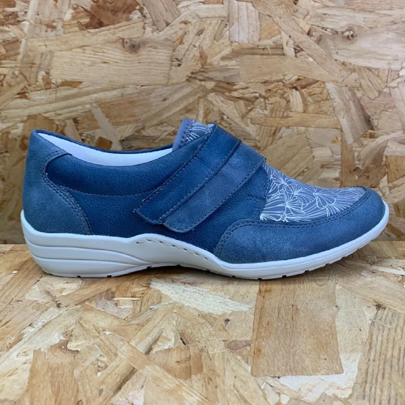 Remonte Womens Slip On Fashion Trainers - Blue made by Remonte