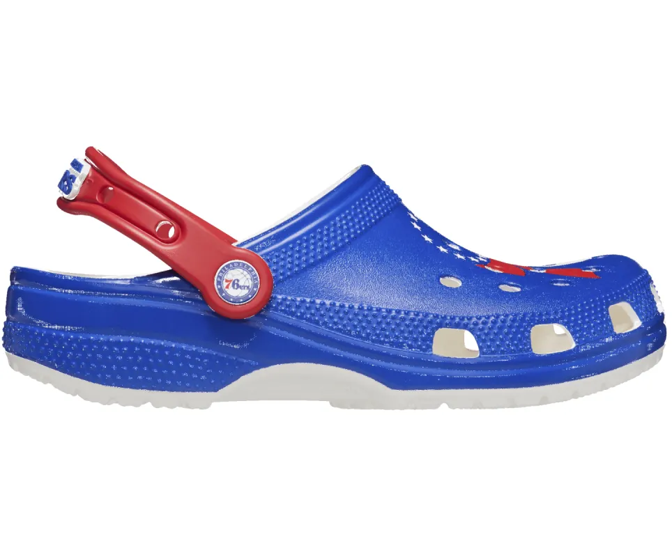 CROCS Unisex NBA Philadelphia 76ers Classic Clog - White sold by The Foot Factory