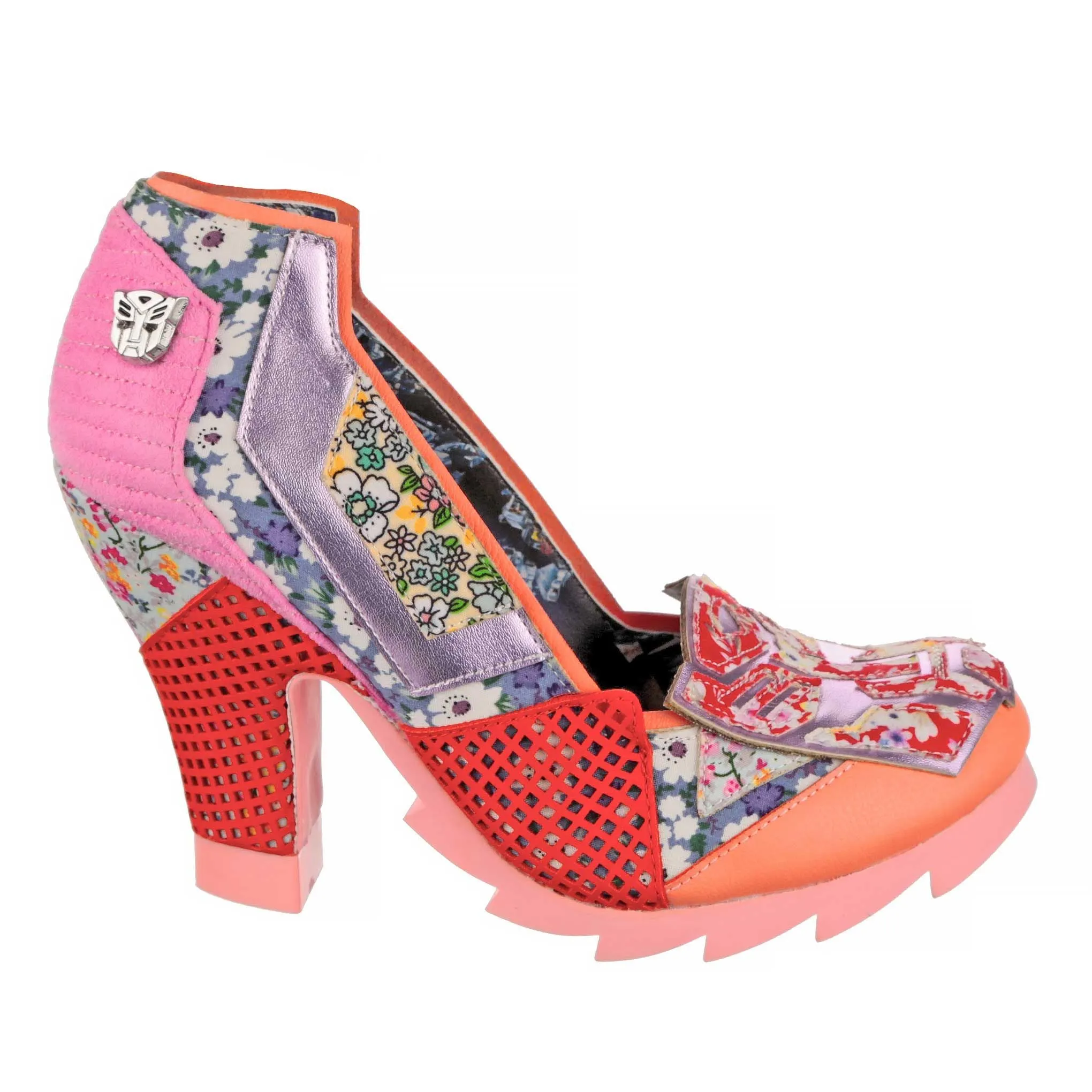 Irregular Choice Womens Transformers All Sparkle High Heels - Pink sold by The Foot Factory
