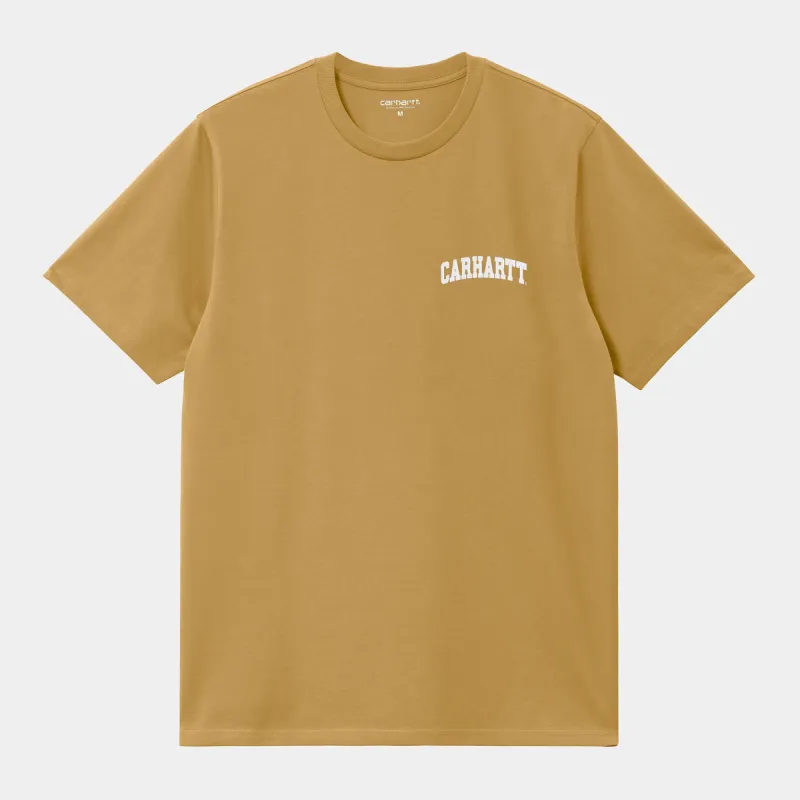 Carhartt WIP Mens University Script T-Shirt - Bourbon sold by The Foot Factory