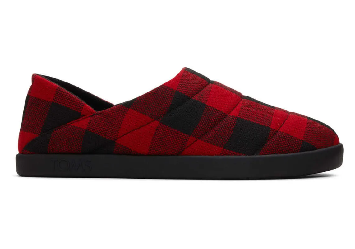 TOMS Mens Ezra Slipper - Red Plaid made by Toms