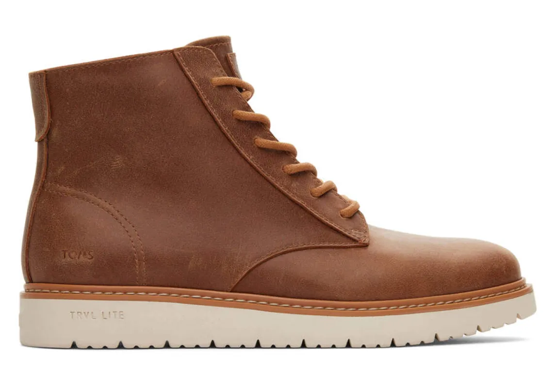 TOMS Mens Navi TRVL Lite Ranger Leather Boot - Topaz Brown sold by The Foot Factory