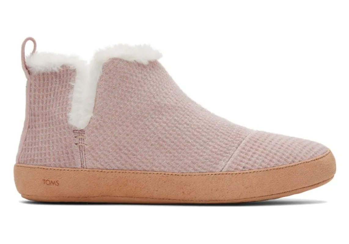 TOMS Womens Lola Slippers - Pink Metallic sold by The Foot Factory