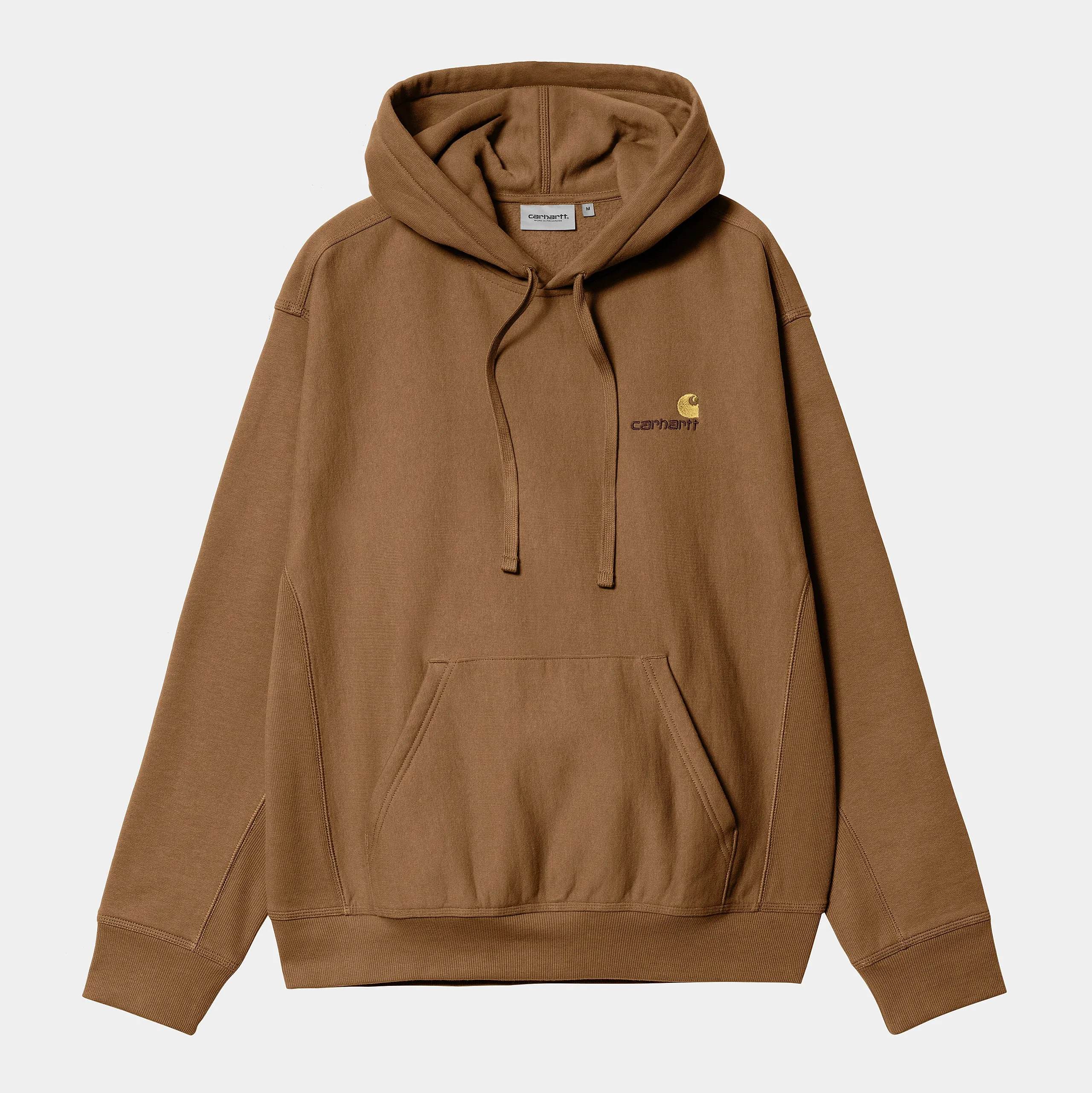 Carhartt WIP Mens American Script Sweat Hoodie - Hamilton Brown sold by The Foot Factory