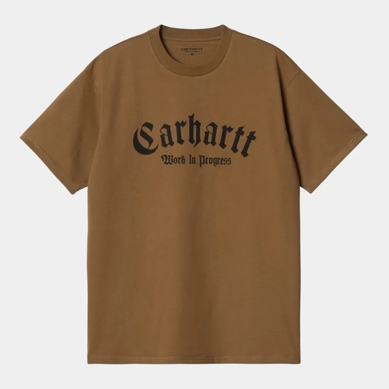 Carhartt WIP Mens Onyx T-Shirt - Hamilton Brown sold by The Foot Factory