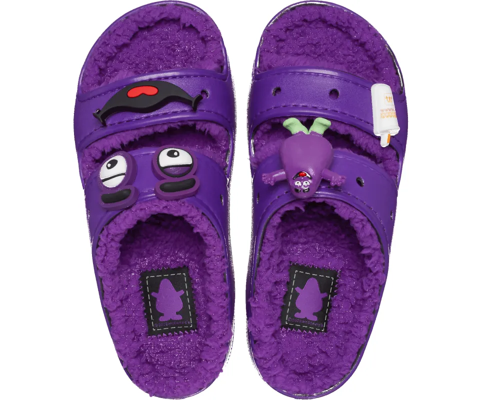 Crocs Unisex McDonalds Grimace Cozzy Sandal sold by The Foot Factory