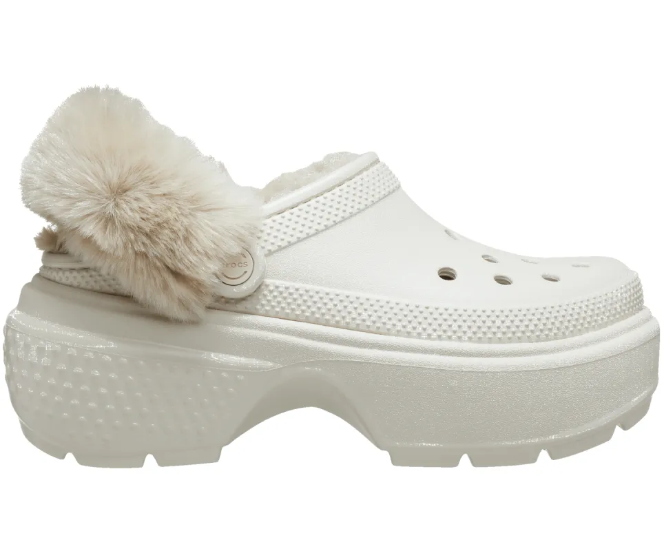 Crocs Unisex Classic Stomp Lined Clog - Stucco sold by The Foot Factory