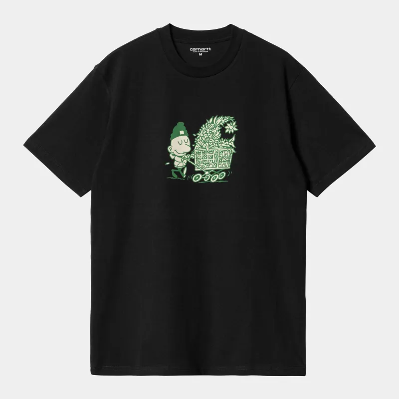 Carhartt WIP Mens Shopper Short Sleeved Organic T-Shirt - Black sold by The Foot Factory