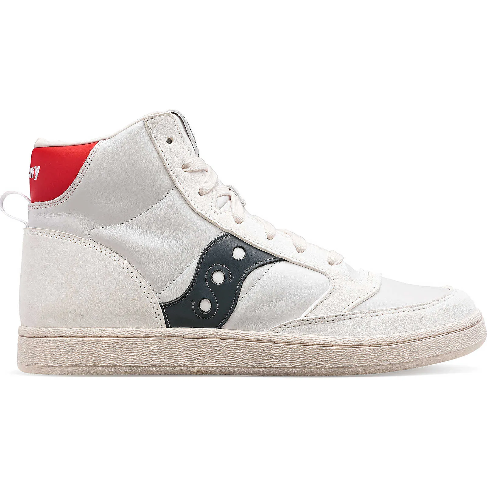 Saucony Mens Jazz Court High Top Trainers - White / Navy sold by The Foot Factory