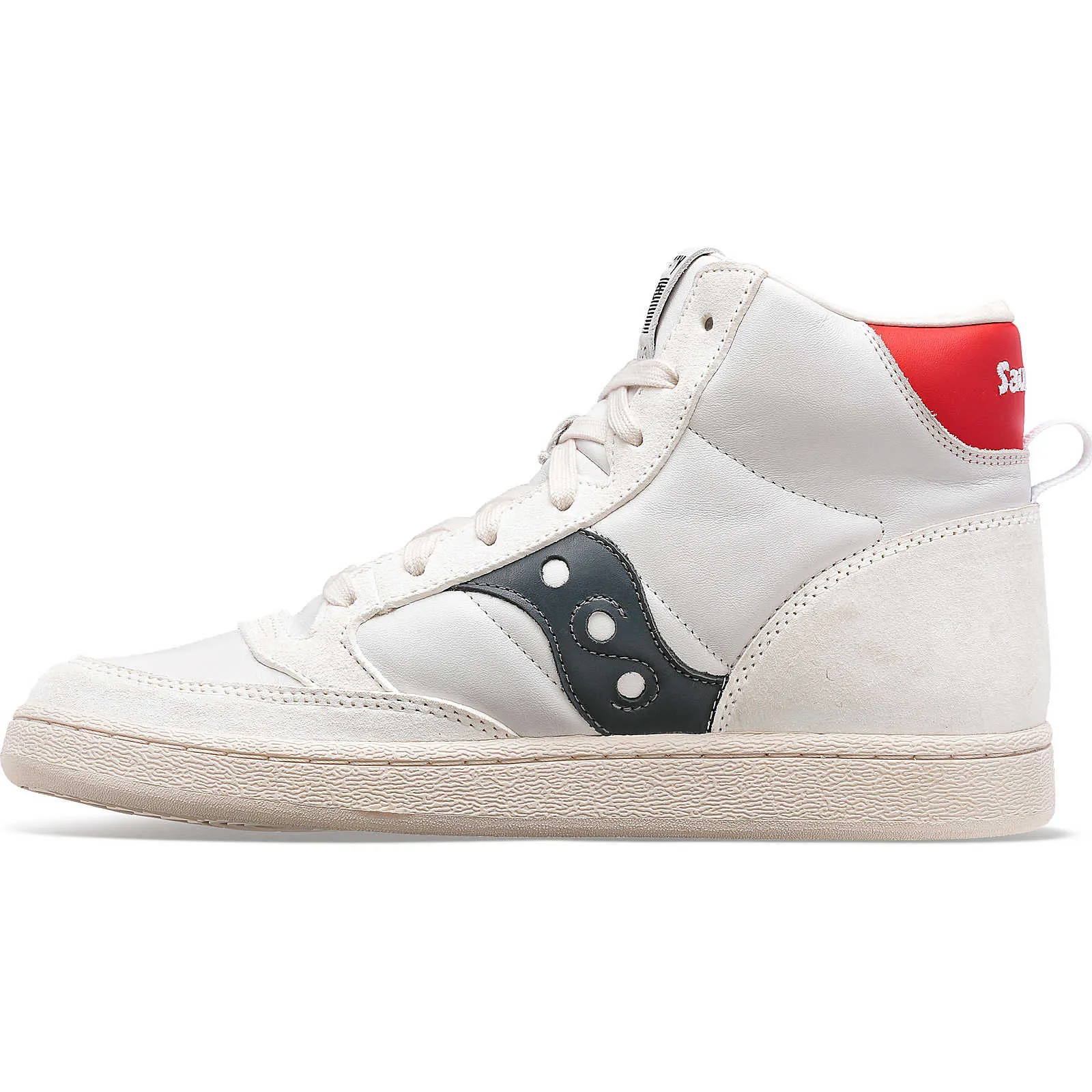 Saucony Mens Jazz Court High Top Trainers - White / Navy sold by The Foot Factory product image thumbnail 2