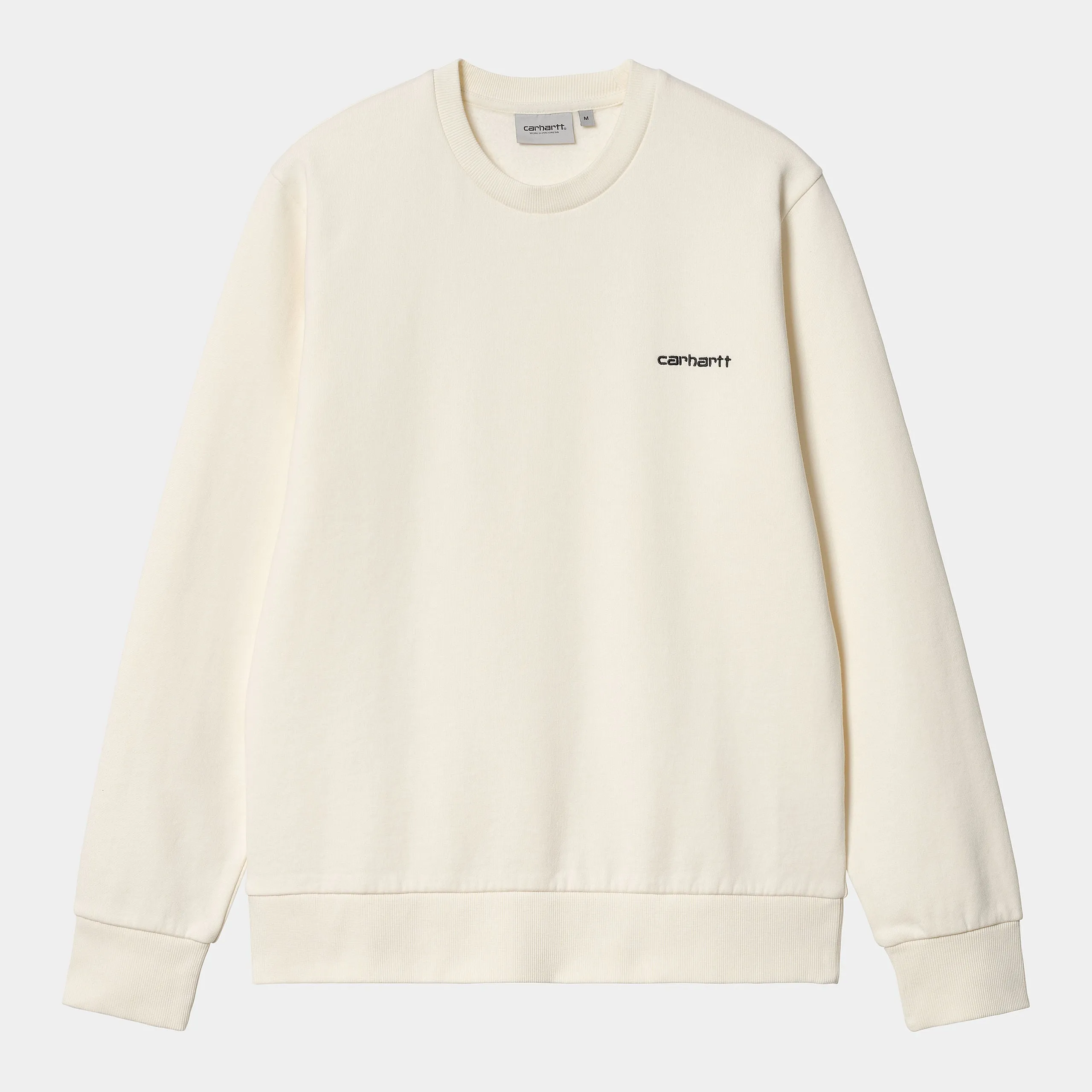 Carhartt WIP Mens Script Embroidery Sweat Top - Wax / Black sold by The Foot Factory