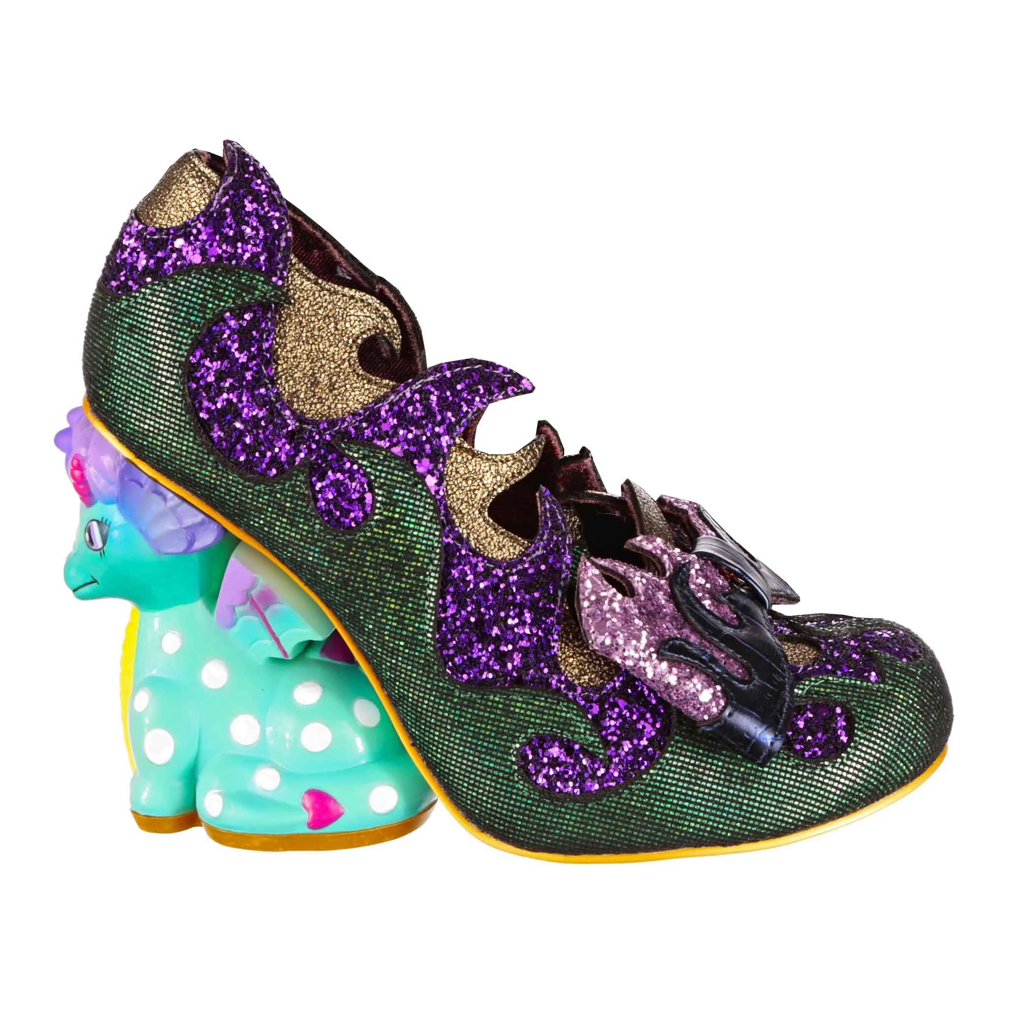 Irregular Choice Womens Dragons & Fire Dragon Lair High Heels - Green sold by The Foot Factory product image thumbnail 4