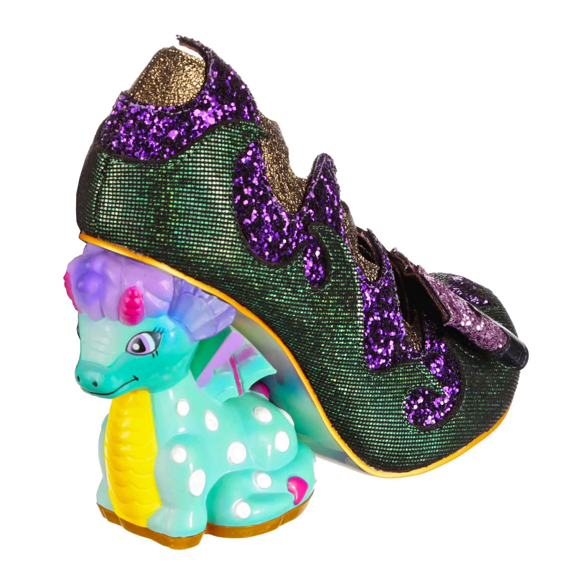 Irregular Choice Womens Dragons & Fire Dragon Lair High Heels - Green sold by The Foot Factory product image thumbnail 3