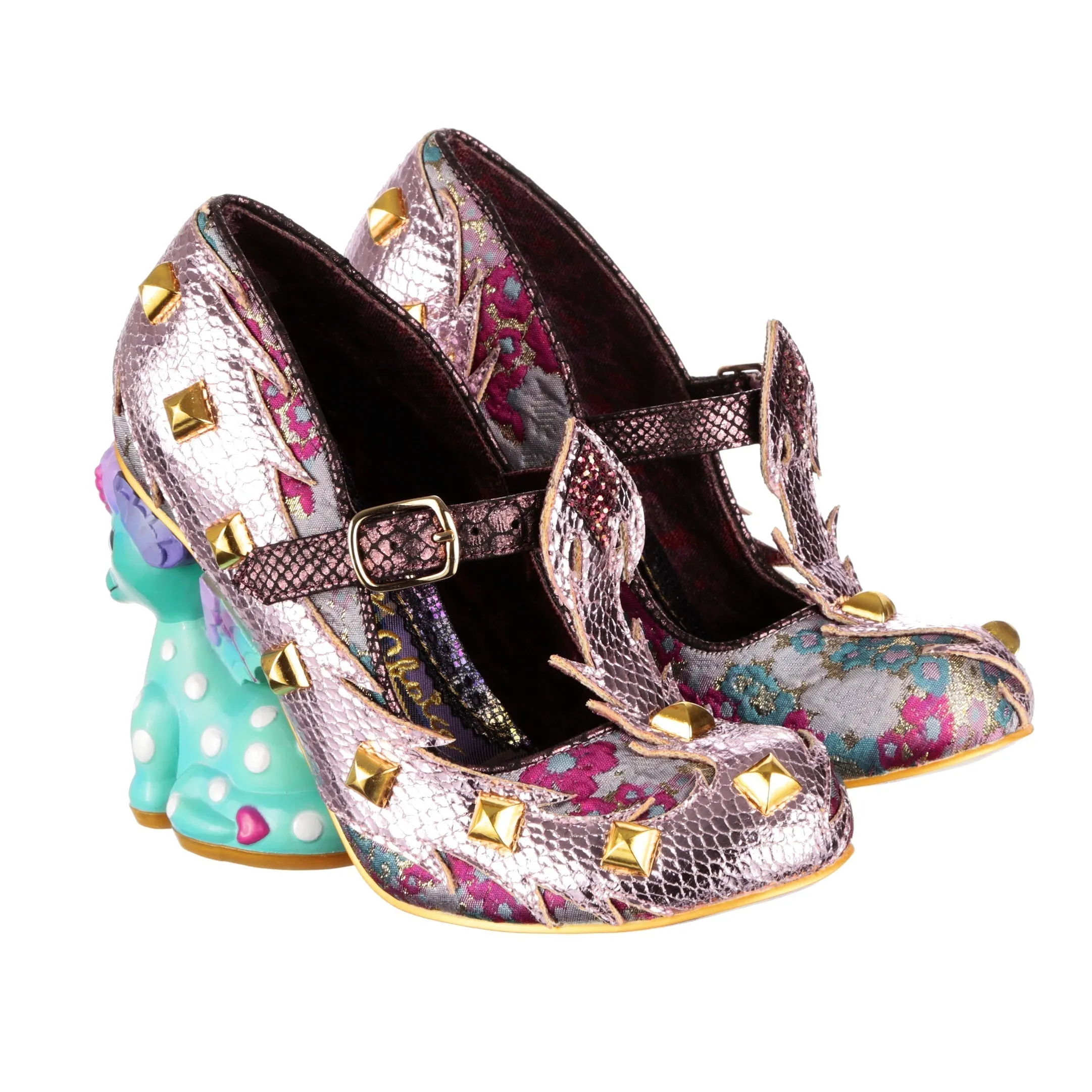 Irregular Choice Womens Dragons & Fire Flail Tail High Heels - Rose sold by The Foot Factory product image thumbnail 2