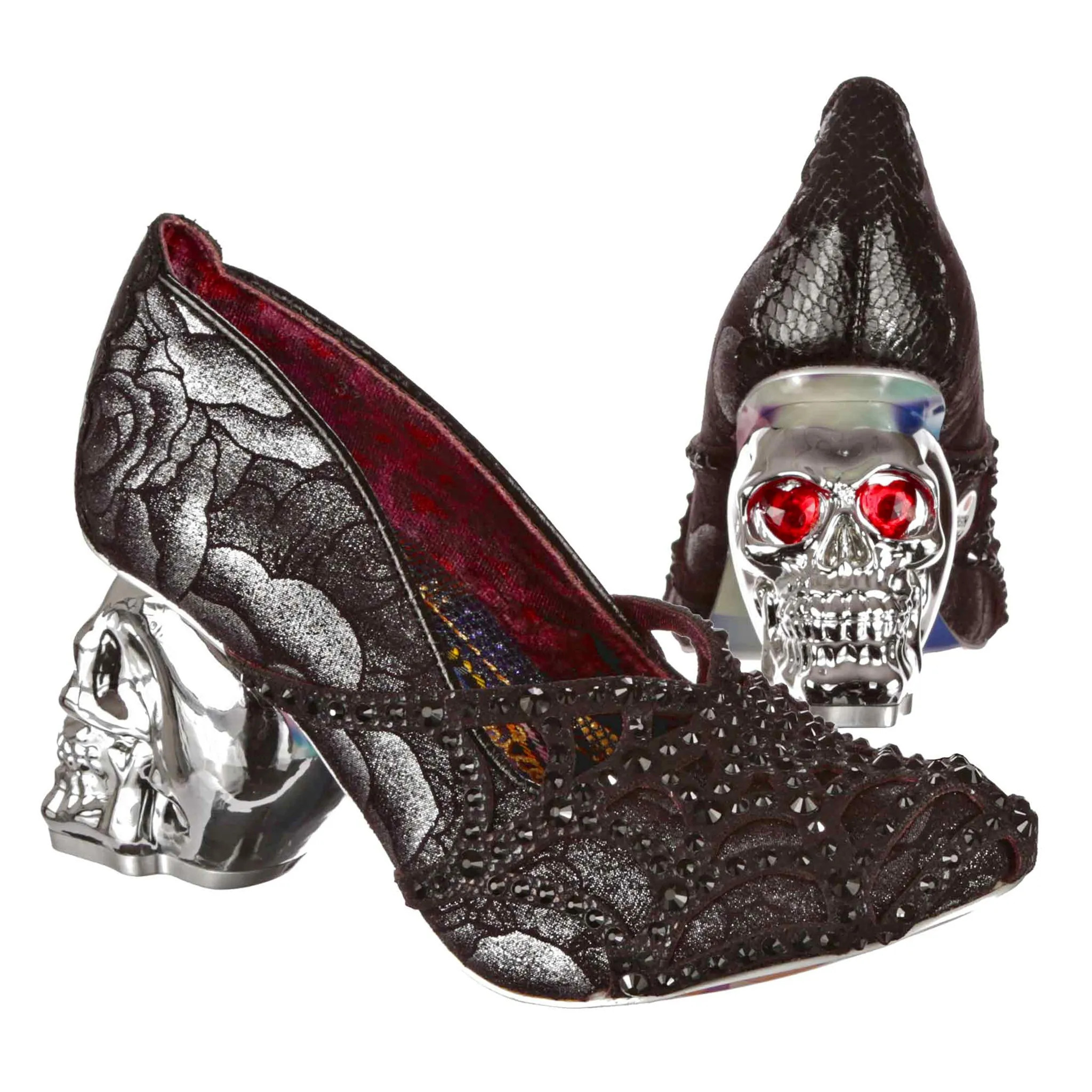 Irregular Choice Womens Halloween Dead Ringer High Heel - Black sold by The Foot Factory