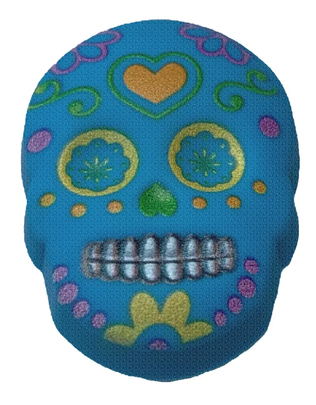 Crocs Jibbitz Day of the Dead Blue Skull Charm sold by The Foot Factory