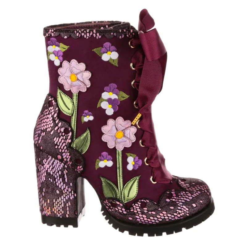 Irregular Choice Womens Vibrant Violets High Heel - Red sold by The Foot Factory