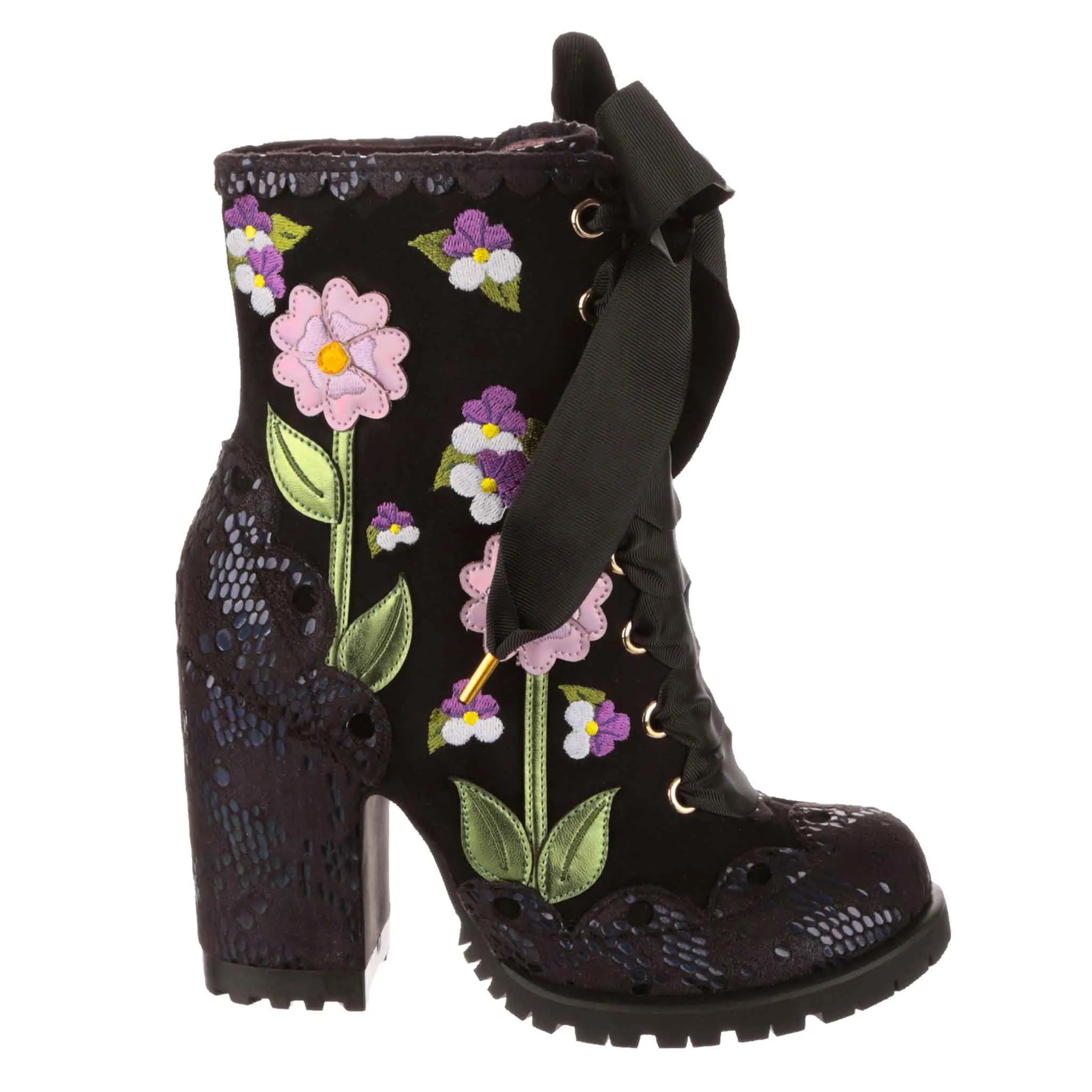 Irregular Choice Womens Vibrant Violets High Heel - Black sold by The Foot Factory