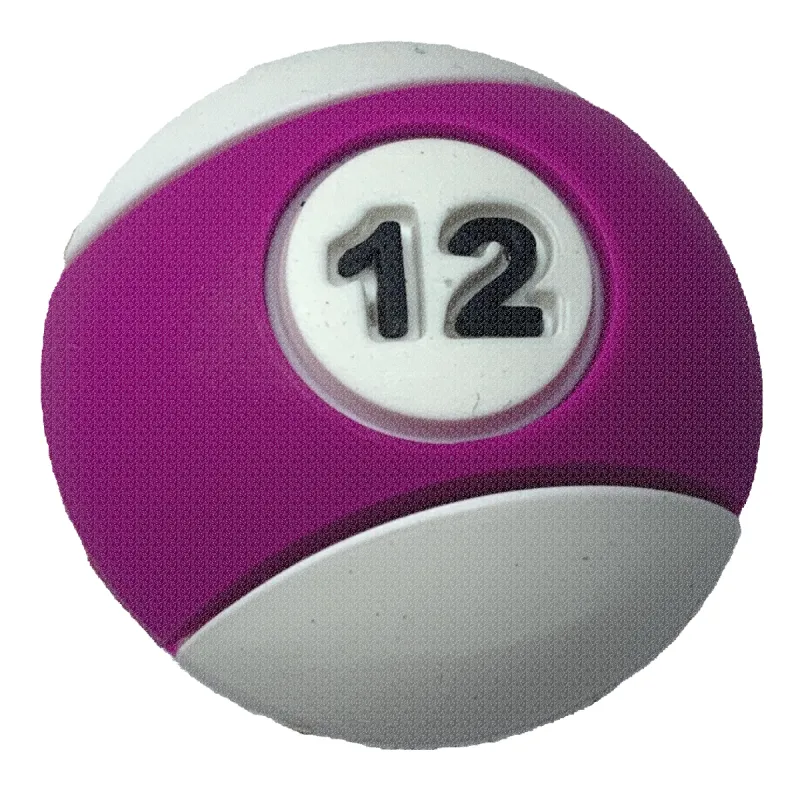 Crocs Jibbitz Purple Stripe Billiard Ball Charm sold by The Foot Factory