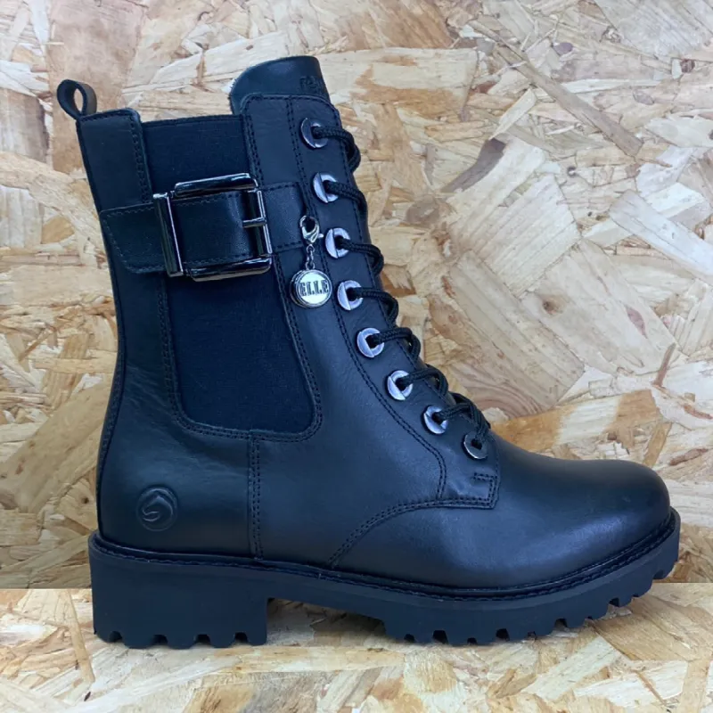 Remonte Womens Elle Fleece Lined Leather Ankle Boot - Black sold by The Foot Factory