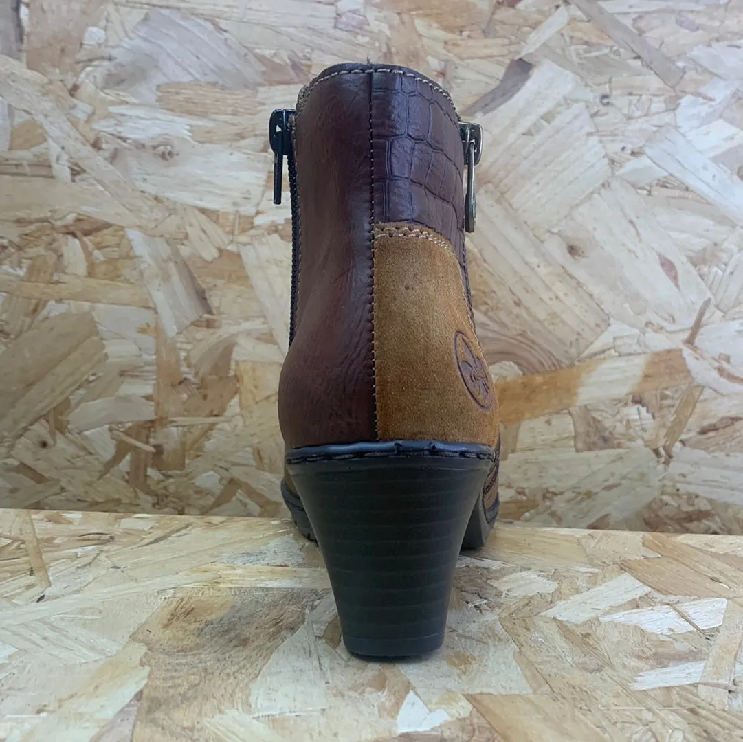 Rieker Womens Fleece Lined Leather Ankle Boot - Brown sold by The Foot Factory product image thumbnail 5