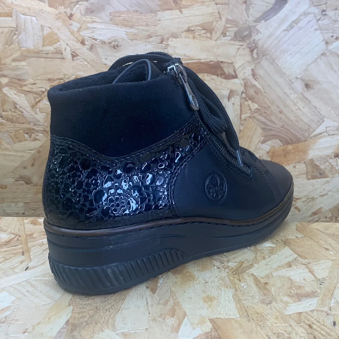 Rieker Womens Fleece Lined Leather Ankle Boot - Black sold by The Foot Factory product image thumbnail 4