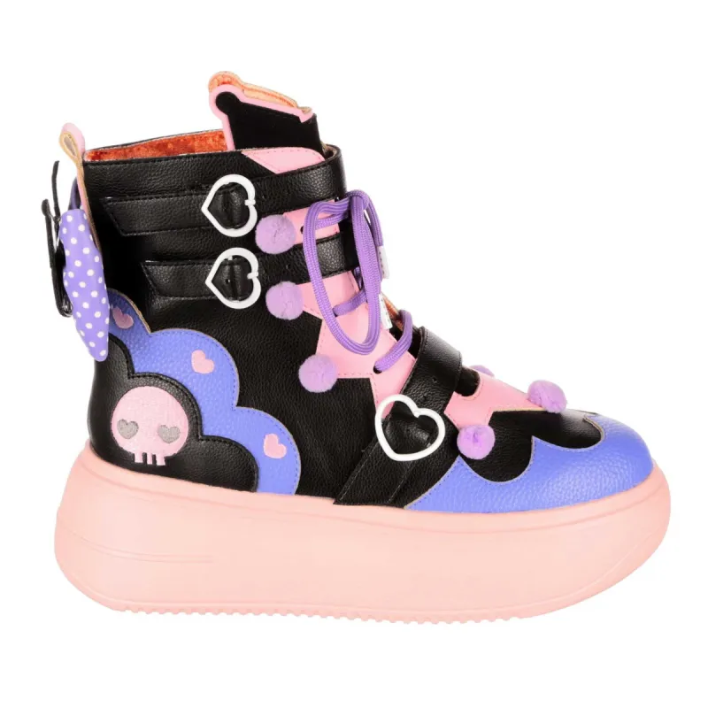 Irregular Choice Womens Hello Kitty Halloween Spooky Kuromi Ankle Boots - Black sold by The Foot Factory