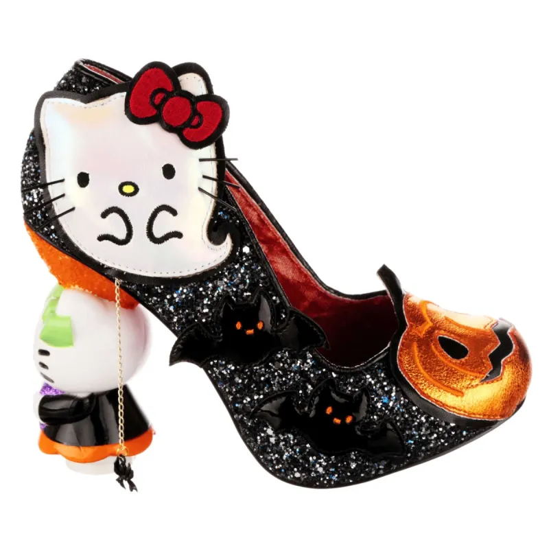 Irregular Choice Womens Hello Kitty Halloween Pumpkin Kitty High Heel - Black sold by The Foot Factory