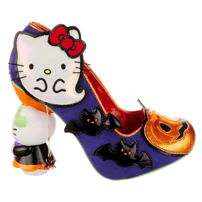 Irregular Choice Womens Hello Kitty Halloween Pumpkin Kitty High Heel - Purple sold by The Foot Factory