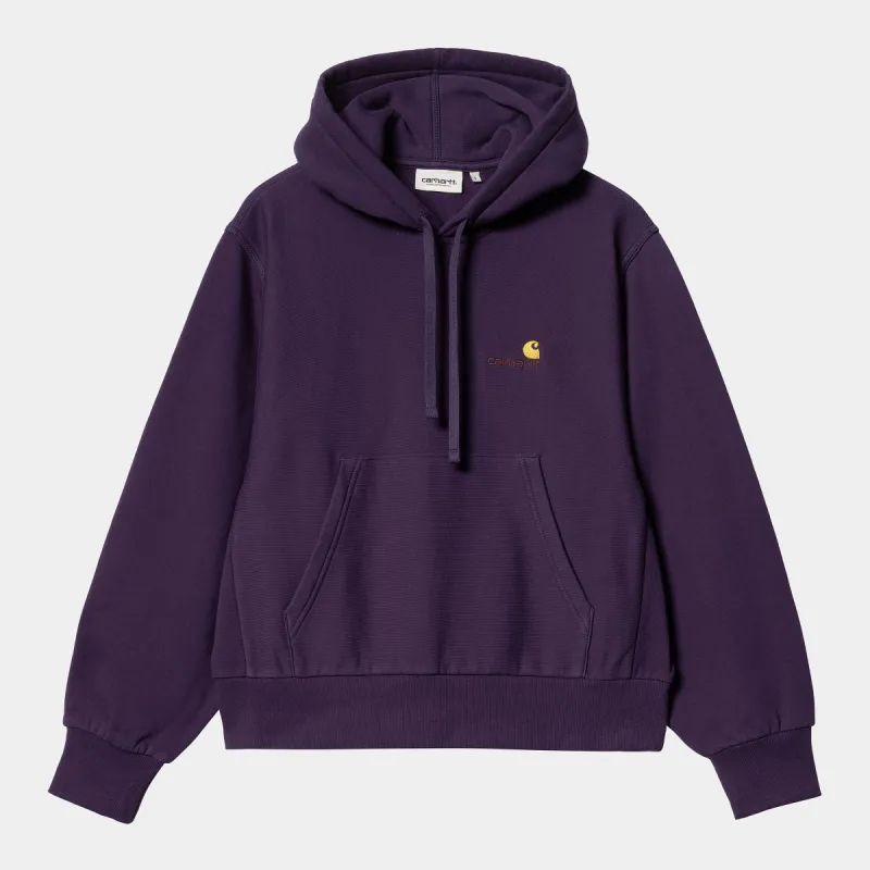 Carhartt WIP Womens HD American Script Sweat Hoodie - Cassis sold by The Foot Factory