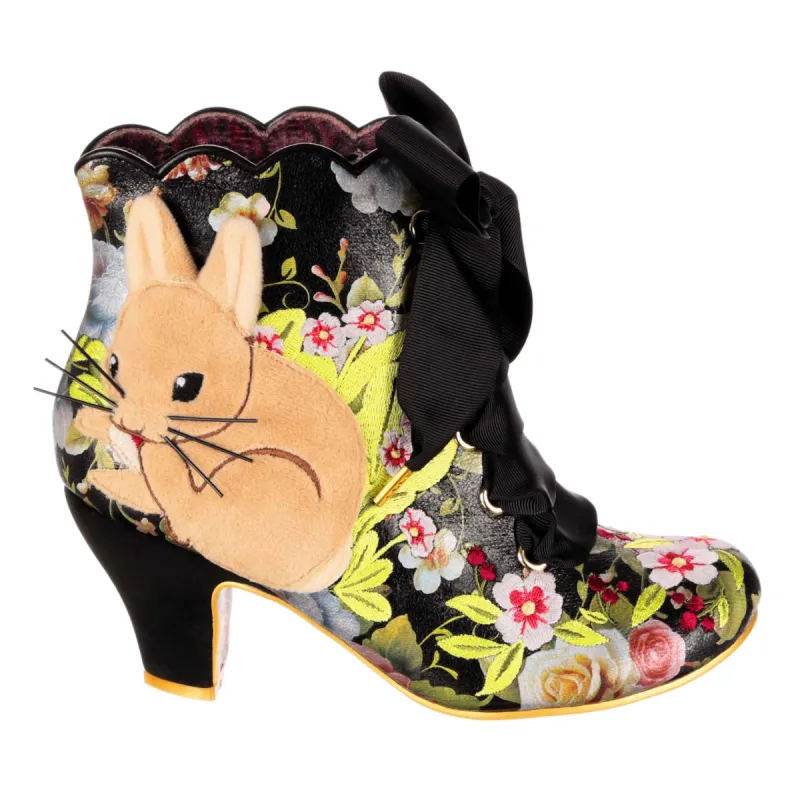 Irregular Choice Womens Bunny Bow High Heels - Black sold by The Foot Factory
