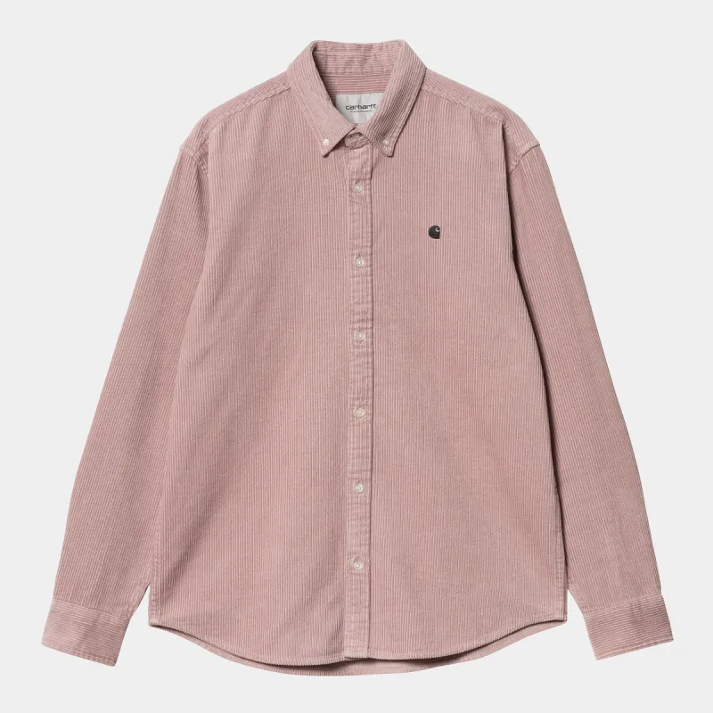 Carhartt WIP Mens Madison Long Sleeve Shirt - Glassy Purple sold by The Foot Factory